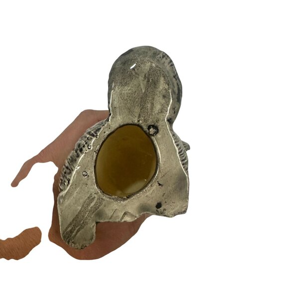 Handcrafted Ceramic Beaver Figurine Set Of Three Gray Black Textured Detailing - Picture 4 of 11